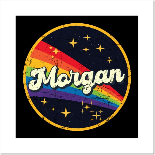 Morgan // Rainbow In Space Vintage Grunge-Style Wall Art by LMW Art